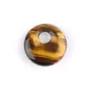 Pingente Fivela de Segurança com Furo Lateral de Ágata de Cristal Natural 18mm Estilo Chinês Redondo um Irmão Furo Lateral Ametista Colar Nostálgico