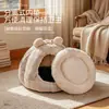 Cama para gato, cálida y forrada de felpa para invierno, adecuada para todas las estaciones, desmontable y lavable, diseño semicerrado, cama para perro, colección de invierno, disponible para dropshipping