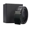 Cinturón de Cuero Personalizado para Hombre de Cuero Genuino Hebilla Automática Cinturón de Cintura de Piel de Vaca Logo Impreso a Color Regalo de Negocios Hebilla de Trinquete Cinturón de Cuero de Primera Capa para Hombre