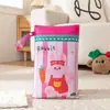 Adorable bolsa de almacenamiento para mascotas y bebés con temática de dibujos animados, bolsa para pañales con compartimentos separados para artículos húmedos y secos, bolsa de almacenamiento multifuncional de doble capa con cremallera