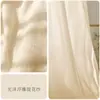 Cortina Voil Estilo Francês com Relevo de Espiga de Trigo, Jacquard Romântico, Filtra a Luz mas Não Transparente, Novo Modelo 2026 para Varanda Janela de Canto, Voil de Janela Keqiao