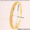 Pulseira clássica de cobre banhada a ouro 18K para mulheres, design LOVE com três fileiras de diamantes, pulseira de casal totalmente cravejada de diamantes, versão larga, ouro V de alta qualidade