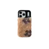 Funda de Felpa con Flor Estilo Coreano para Otoño e Invierno, Adecuada para Apple 17 Pro Max, iPhone 16 Resistente a Golpes, 15/14 Pro Funda Dura