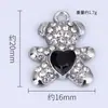 Novo Pingente de Urso de Zircônia de Luxo Acessível Criativo Material para Acessórios DIY Liga de Metal Galvanizada Pulseira Dupla Pendente Colar Brincos