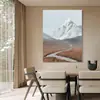 Pintura al Óleo Pintada a Mano Paisaje Marino al Amanecer Pintura con Textura Estéreo Decoración para Sofá de Sala de Estar Pintura para Pasillo de Entrada Colgante
