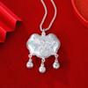 Colgante de plata de ley 999 con forma de bolsa con candado para el año del dragón 2024, de larga duración y rico, con diseño de bebé dragón del zodíaco Ruyi, animal del año