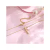 Moda Transfronteriza Collar con Colgante Personalizado de Corazón Cruzado Cadena Clavicular Elegante Retro Europeo y Americano Joyería para Regalo de Vacaciones