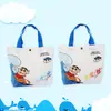 Bolsa de Lona Estilo Cartoon Ins em Estoque Sacola de Presente com Logo Mochila de Estudante Bolsa de Lona Tamanho Pequeno