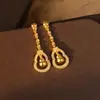 Nuevos y Populares Pendientes de Calabaza con Cortes Xiaohongshu Estilo Chinoiserie de Moda y Exquisitos para Mujer Pendientes Retro Versátiles Sentido Nicho de Alta Gama