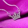 Collar Corona Estilo Coreano Microincrustado de Circonita Cadena Versátil para Clavícula Tendencia para Mujer Taobao Más Vendido Joyería Directa del Fabricante