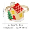 Anillo para Servilleta Navideño Transfronterizo Hebilla Creativa de Metal para Servilleta Anillo de Tela Plateado Dorado Suministros de Decoración de Mesa para Hotel