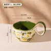 Conjunto de Tigela e Prato de Cerâmica Jasmim Polonês para Uso Doméstico, Tigela de Cerâmica Cor Creme Fresco, Hashis e Conjunto de Louças