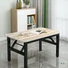 Mesa Baja Plegable Rectangular Mesa de Comedor Casa de Alquiler Dormitorio Mesa de Comedor Mesa de Piso Pequeña Mesa Sencilla de Puesto Mesa Cuadrada para Exterior