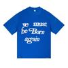 CPFM KANYE renacimiento limitado letra espumosa manga corta FOG americano retro high street suelto pareja camiseta