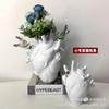 Cross-border Hot Resin Vase Crafts Creative Heart Shape Sculpture Peças Técnicas Home Dried Flower Vase Decorações
