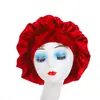 Chapéu Redondo de Fita de Cetim Popular Transfronteiriço com Laço, Chapéu de Abas Largas de Seda Sintética para Beleza e Cuidados com o Cabelo, Touca de Cetim de Camada Única para Dormir