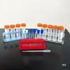 Herramientas para experimentos científicos para niños de primaria y jardín de infantes: Tubos de ensayo de plástico de 5 ml y 10 ml, gradilla para tubos de ensayo de 6 piezas