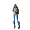Botas de Neve Fashion com Solado Grosso Peludas Retrô para Mulheres 2026 Novo Estilo de Inverno com Lã Adicionada e Isolamento Espessado Botas Longas