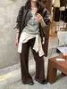 Pantalones acampanados de otoño de cintura alta adelgazantes hasta el suelo para mujer, nuevos pantalones de campana deportivos casuales 2026 con efecto de caída, ropa para mujer