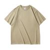 Camiseta de Manga Corta de Algodón 100% de 240g, Corte Holgado, Cuello Redondo, Color Sólido, con Logo de Patrón Estampado de Marca Grueso de Moda, Hecha a Medida por Trendy Brand