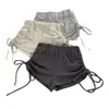 Pantalones Deportivos Casuales de Mezcla de Algodón Estilo Nuevo 2026 para Mujer, Shorts de Verano Calientes, Shorts de Cintura Alta con Cordón, Pantalones Anchos Holgados Venta al por Mayor