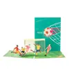 Tarjeta de Saludo Tridimensional de Fútbol Talla en Papel Deseos de Cumpleaños Mensaje de Regalo Creativo Tarjeta Pequeña de Agradecimiento Amazon Transfronterizo