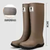 Galochas de Chuva para Adultos, Novos Sapatos Aquáticos de Cano Alto da Moda, Botas Impermeáveis Antiderrapantes de Cano Longo, Galochas para Caminhada e Acampamento, Leves para Mulheres