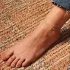 Joias Transfronteiriças Europeias e Americanas Corrente de Bolinhas Redondas Nova de Verão Tornozeleira para Dedo do Pé para Mulheres Corrente de Dedo do Pé Personalizada Tornozeleira Versátil Atacado