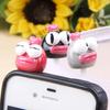 Serie ojo convexo cuello torcido gris cáñamo adorable 3.5mm Universal caricatura tapón antipolvo para teléfono móvil accesorios para teléfono móvil al por mayor