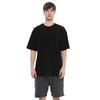 Código europeo y americano hombres hombro caído americano suelta algodón camiseta hombres marca de moda color sólido manga corta transfronteriza personalizada 240G