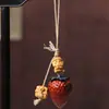 Escultura em Jacarandá Fruta Fofa Morango Pequenos Acessórios Pulseira DIY Colar Pingente Chaveiro Pingente de Celular