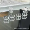 Acessório Cilíndrico de Cristal Branco Piezoelétrico Ponta Dupla para Artesanato, Pulseira DIY Feita à Mão, Acessório de Joia da Moda T12