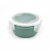 Lonchera de Plástico Transfronteriza Redonda Almacenamiento Comida Lonchera Cocina Almuerzo Almacenamiento Fresco Caja Sellada