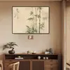 Bambu de Tinta Novo Estilo Chinês Caixa de Distribuição Pintura Decorativa Estética da Dinastia Song Caixa de Medidor de Eletricidade Pintura para Pendurar na Parede Caixa Multimídia Personalizada Cobertura de Parede
