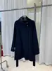 Casaco de Lã Yueyumei para Mulheres 2026 Inverno Elegante para o Trabalho Longo de Lã Costurado à Mão