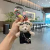 Lindo Peluche Llavero de Oso Muñeca de Dibujos Animados con Peto Colgante de Bolso Lindo y de Moda Colgante Creativo