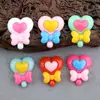 Acessórios para Bolsas e Celulares no Atacado, Chaveiros, Chaveiros de Pirulito, Acessórios para Joias DIY de Resina em Formato de Coração, Doces