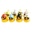 Ventas Directas de Fábrica Adornos para Coche y Moto Patito Amarillo Casco de Celebridad de Internet Pato Rompevientos Exterior para Motocicleta