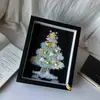 Natal Novo Estilo Árvore de Natal Cascalho Cristal Porta-Retrato Pacote de Material DIY Produção Criativa Enfeites de Mesa para Namorada