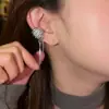 Pinzas para Orejas~Pinzas para Orejas de Zirconia con Diamantes Completos, Sencillas, Modernas y Exquisitas, Pinzas para Hélice Auricular sin Perforar, Lujo Ligero, Pendientes de Gama Alta y Elegantes