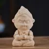 Adornos de Talla en Madera de Tuya Wukong Siete Días Gran Sabio Artesanías Joyería Pequeño Juguete de Escritorio Wen Portátil para Hombre Lucha para Ganar Buda