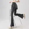 Pantalones de Fitness Acampanados para Mujer, de Cintura Alta, Levanta Glúteos, Adelgazantes, Pantalones de Yoga de Dos Piezas Falsos, Adecuados para Correr al Aire Libre y Deportes, Leggings de Verano