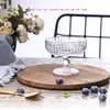 Bol de Hielo Ligero Estilo Francés de 300 ml con Rayas Verticales, Bol para Ensalada, Pieza Decorativa de Hotel, Adorno de Vidrio para Almacenamiento