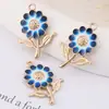 Aleación Pegamento Flor Joyería Accesorios Europeos y Americanos Nicho Margarita Collar Colgante Pendientes DIY Bolsa Colgante Pequeño
