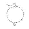 Pulsera de Cápsulas de Arroz Tuozi Plateadas para Mujer, Tendencia Nacional, Bolsa de la Fortuna Redonda Retro Chinoiserie, Pulsera de Cuentas de Oliva, Pulsera Brillante de Candado Pequeño para Dinero