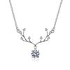 Nuevo collar de cadena de clavícula Yilu has you s925 de plata esterlina con moissanita de 1 quilate de imitación de diamante Tanabata para el Día de San Valentín