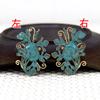 60588-1 Cobre Estilo Antigo Joias DIY Cobre Gotejamento de Óleo Feito à Mão Grampo de Cabelo Coroa de Cabelo Material Acessórios 25*33mm
