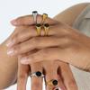 Comercio electrónico transfronterizo único hilo de gota de aceite apertura diseño no ajustable lujo ligero anillo retro joyería al por mayor mujeres