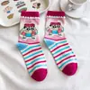 Calcetines de dibujos animados de algodón peinado para niños, bonitos calcetines de tubo medio para mujer, calcetines de moda de dibujos animados, calcetines casuales para hombres y mujeres, venta al por mayor transfronteriza