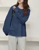 Camiseta Casual de Manga Larga para Mujer de Rakuten Japón Algodón Puro Nuevo Estilo Primavera y Otoño Holgada Versátil Diseño de Manga de Farol